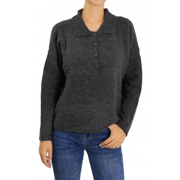 Maglia con colletto e due bottoni tinta unita  Only 